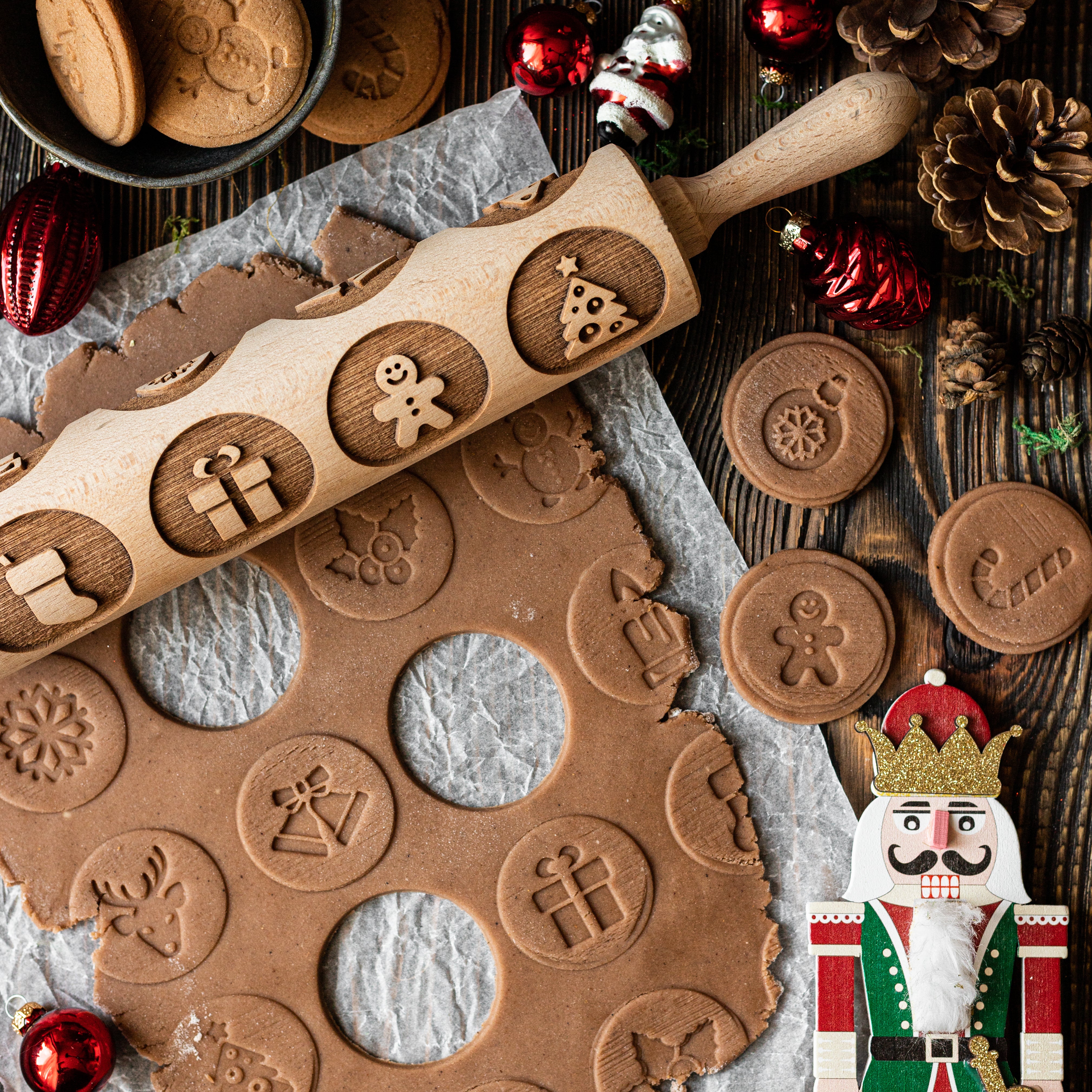 Christmas Tree Decoration Rolling Pin