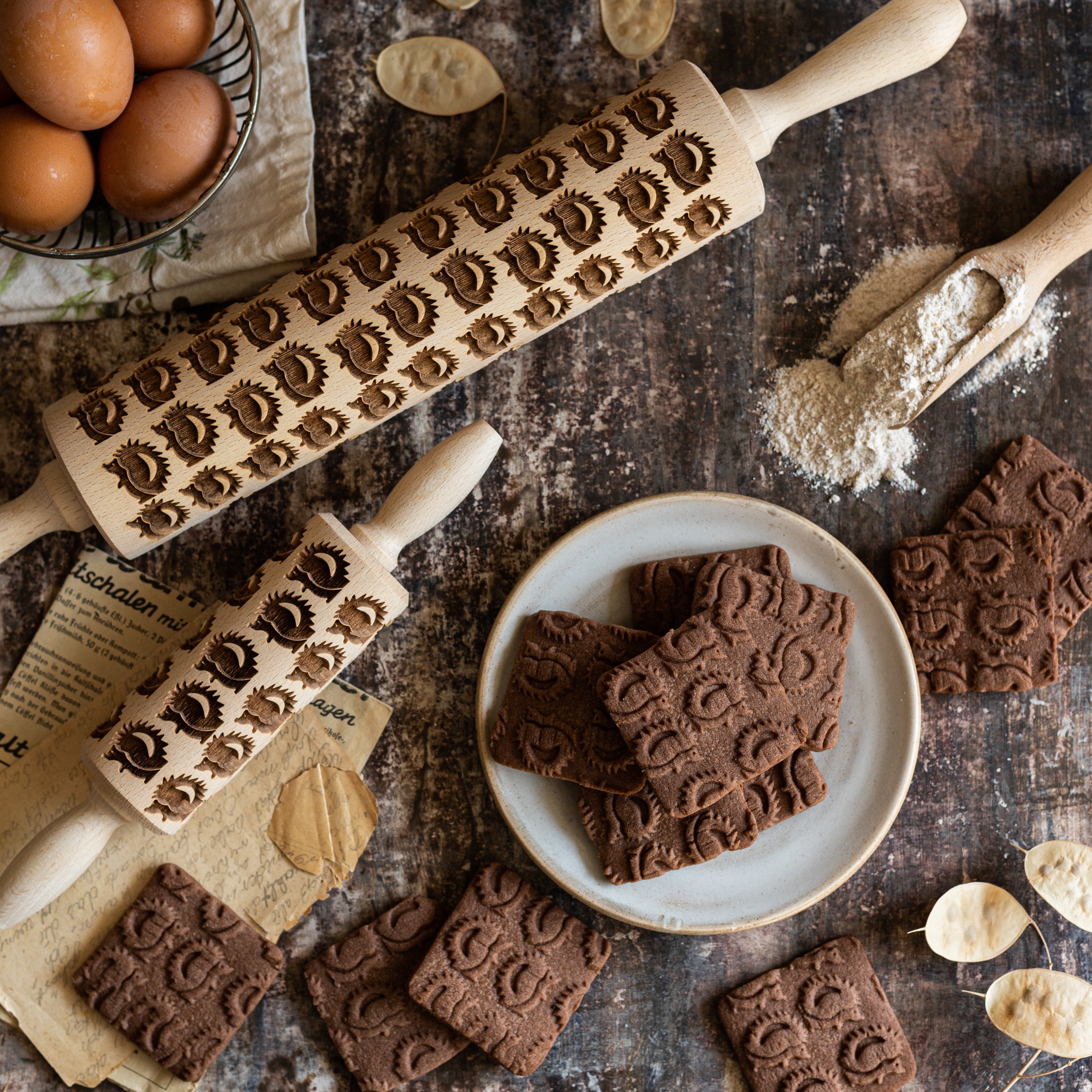 Hedgehogs Rolling Pin