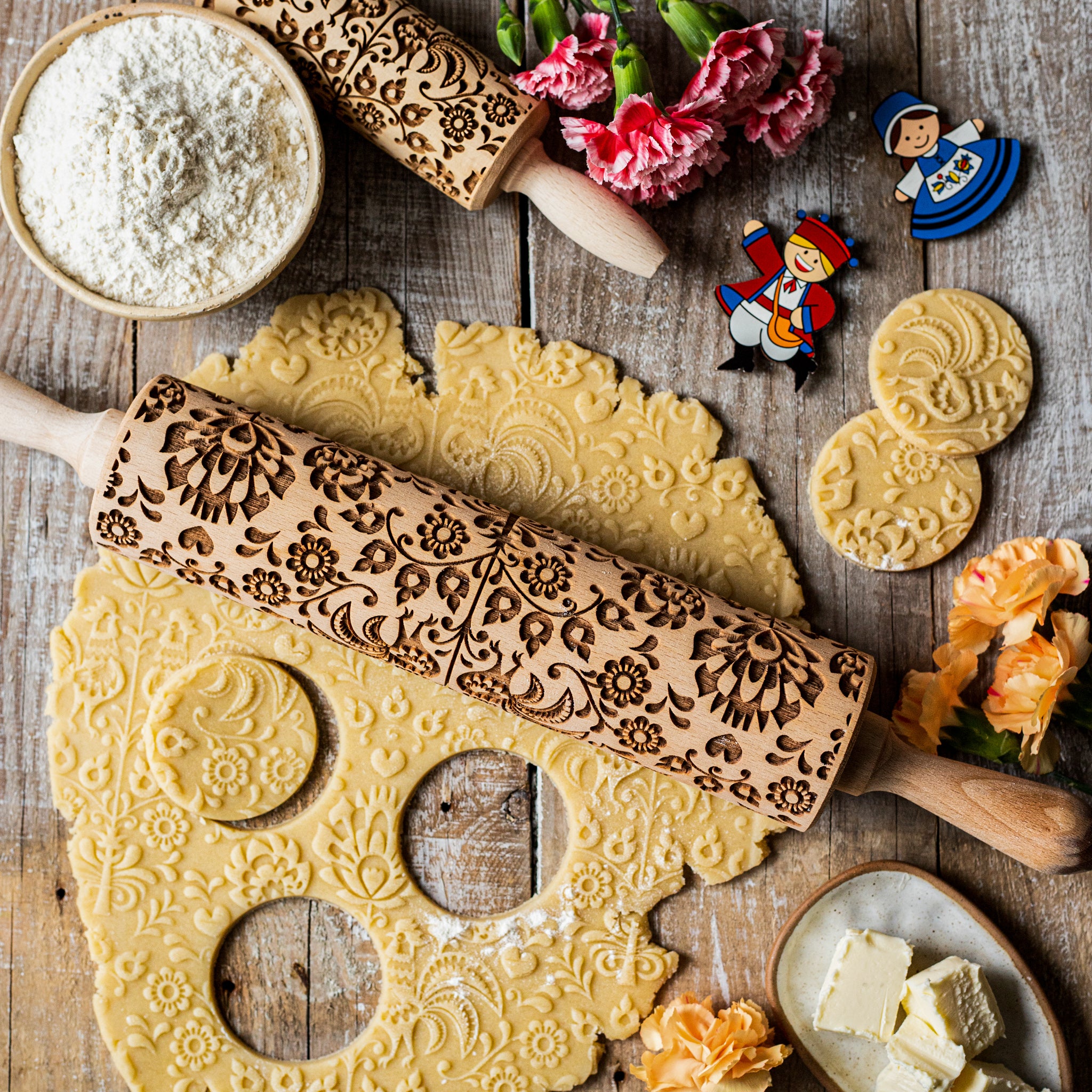 Folk Rolling Pin