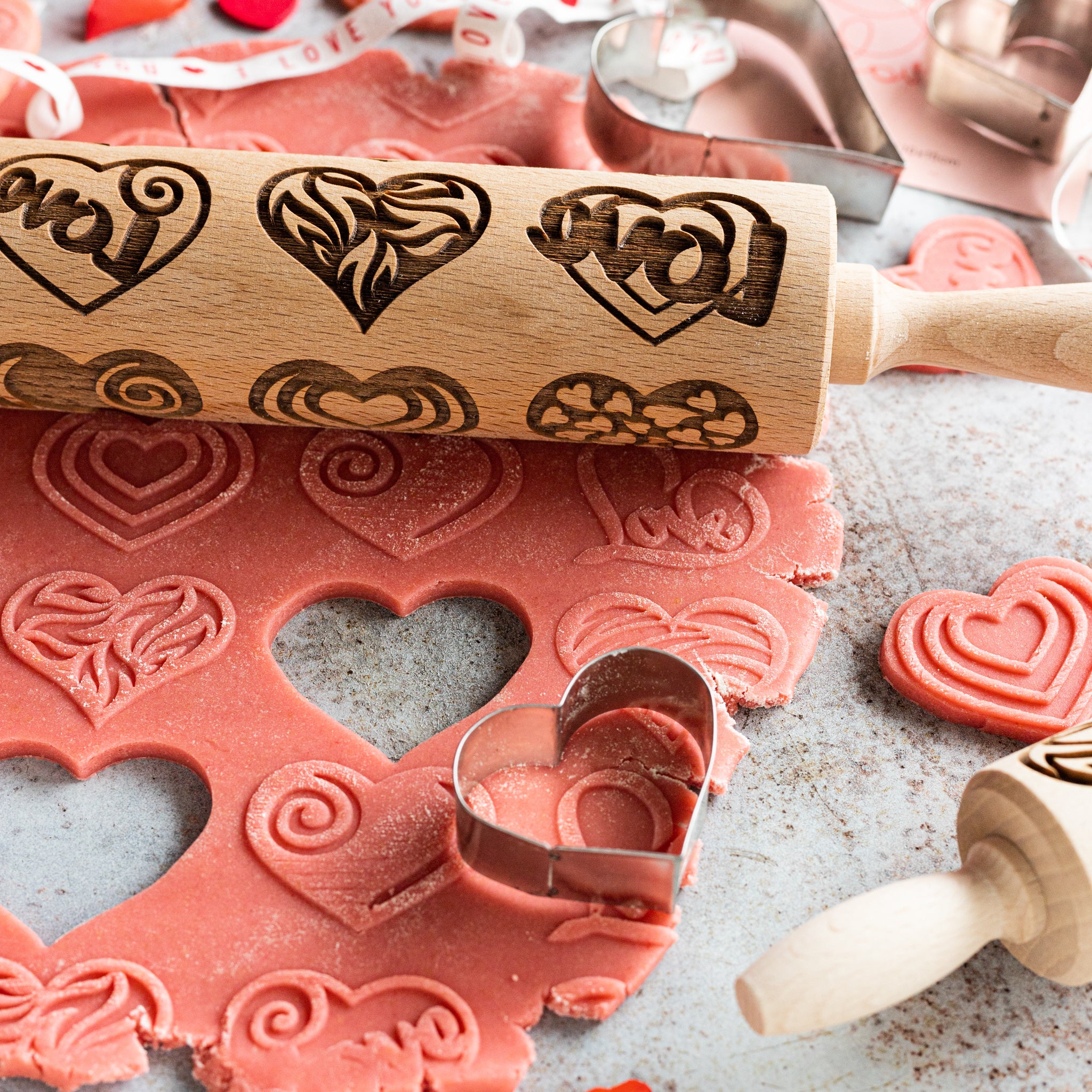 Valentine Hearts Rolling Pin