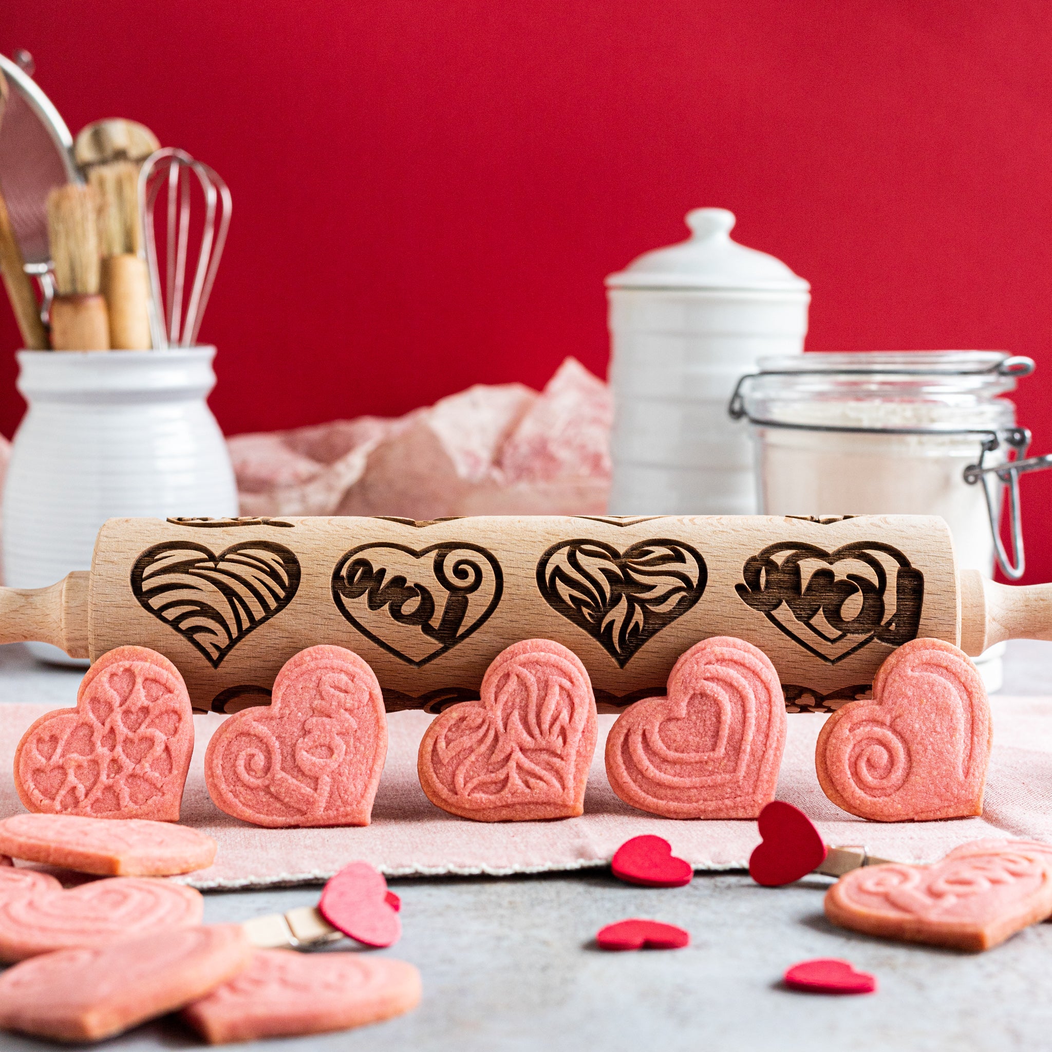 Valentine Hearts Rolling Pin