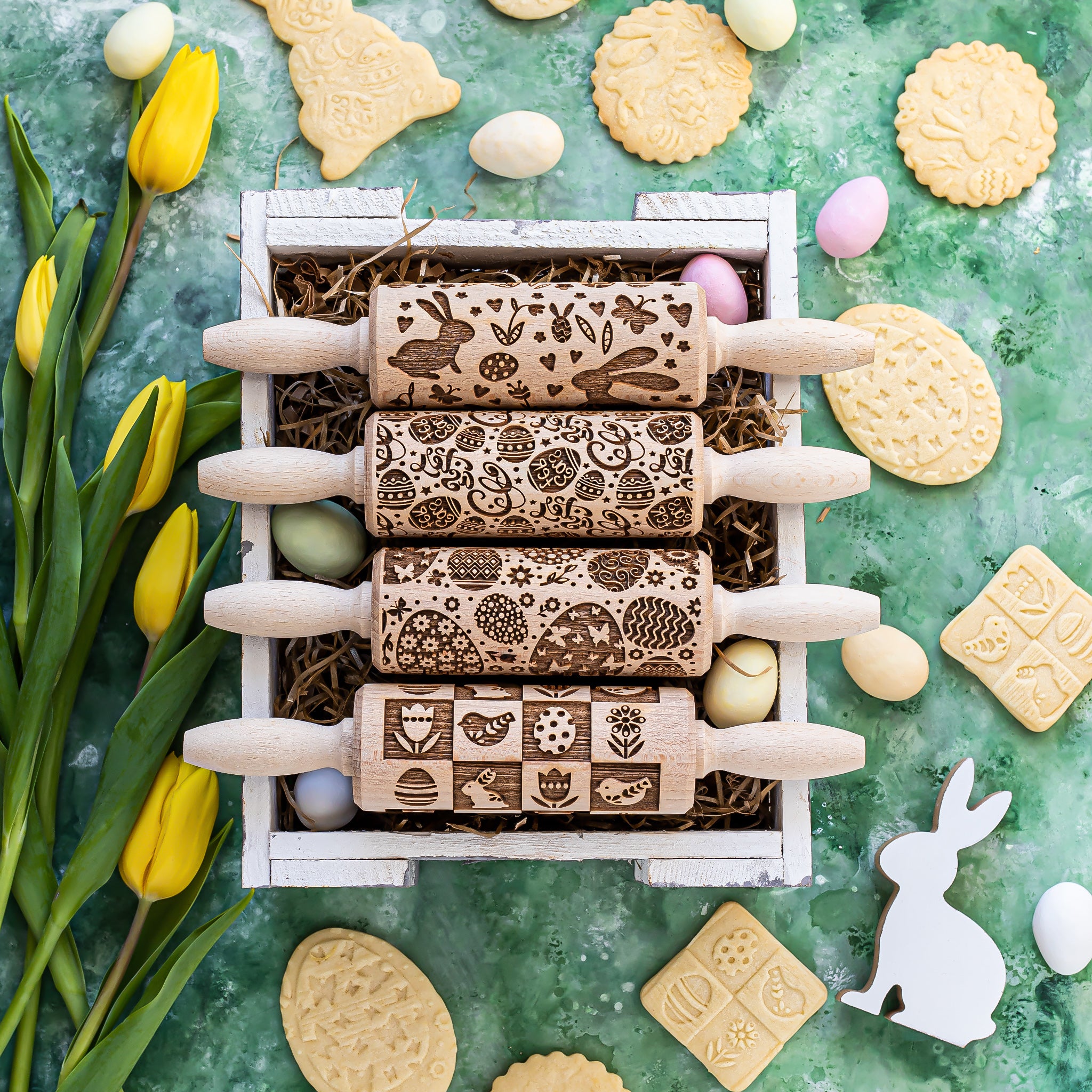 Easter Meadow Rolling Pin
