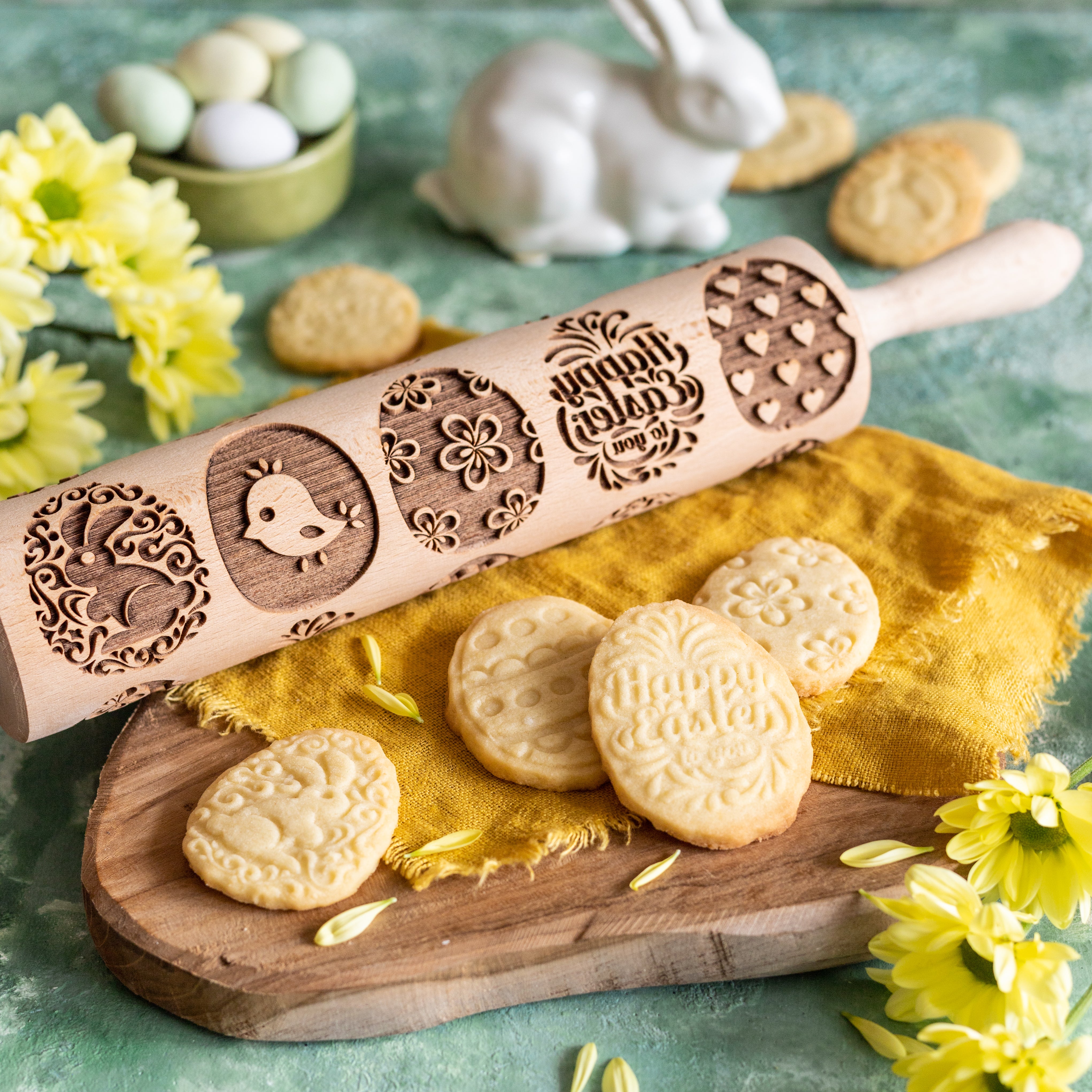 Easter Eggs Rolling Pin