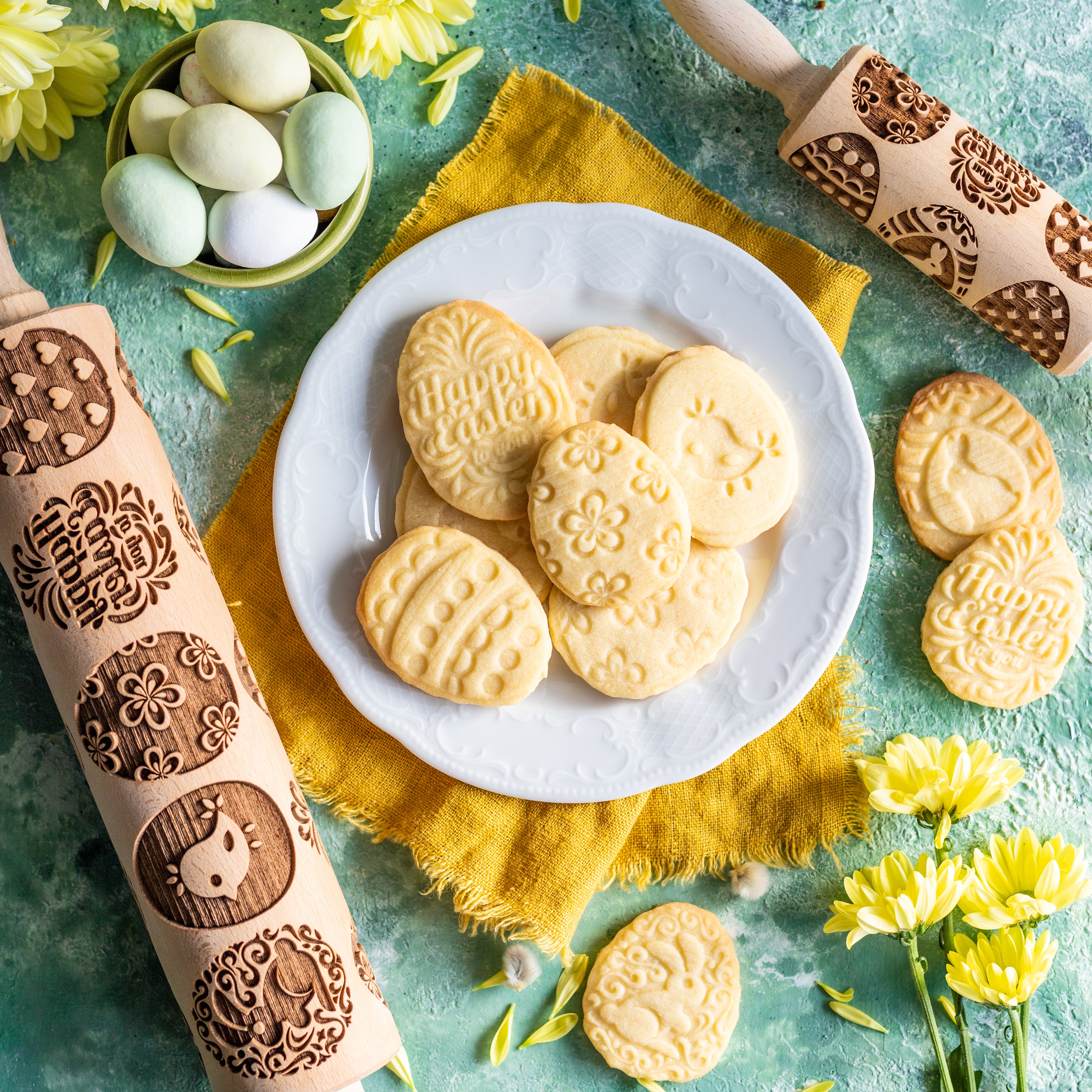 Easter Eggs Rolling Pin