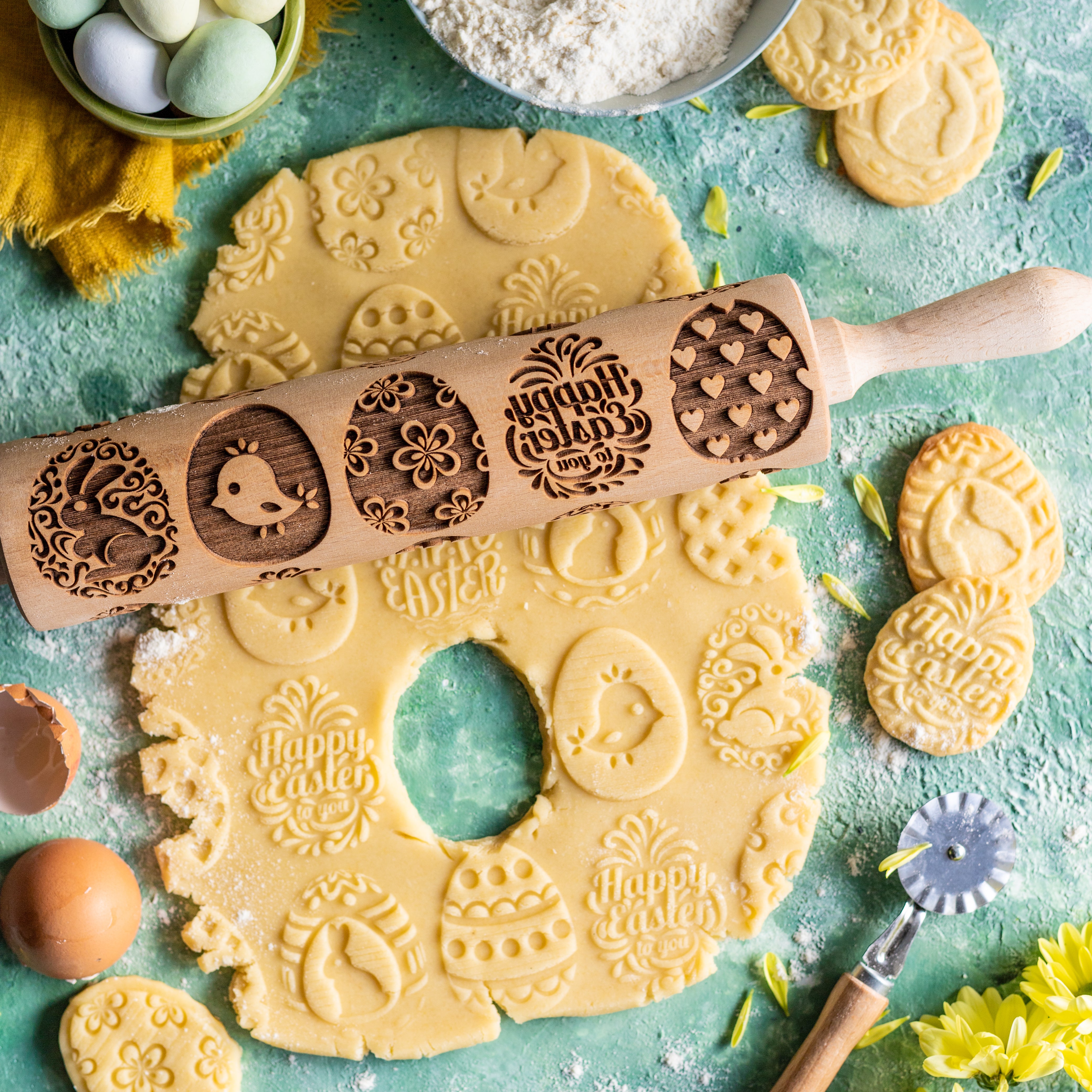 Easter Eggs Rolling Pin
