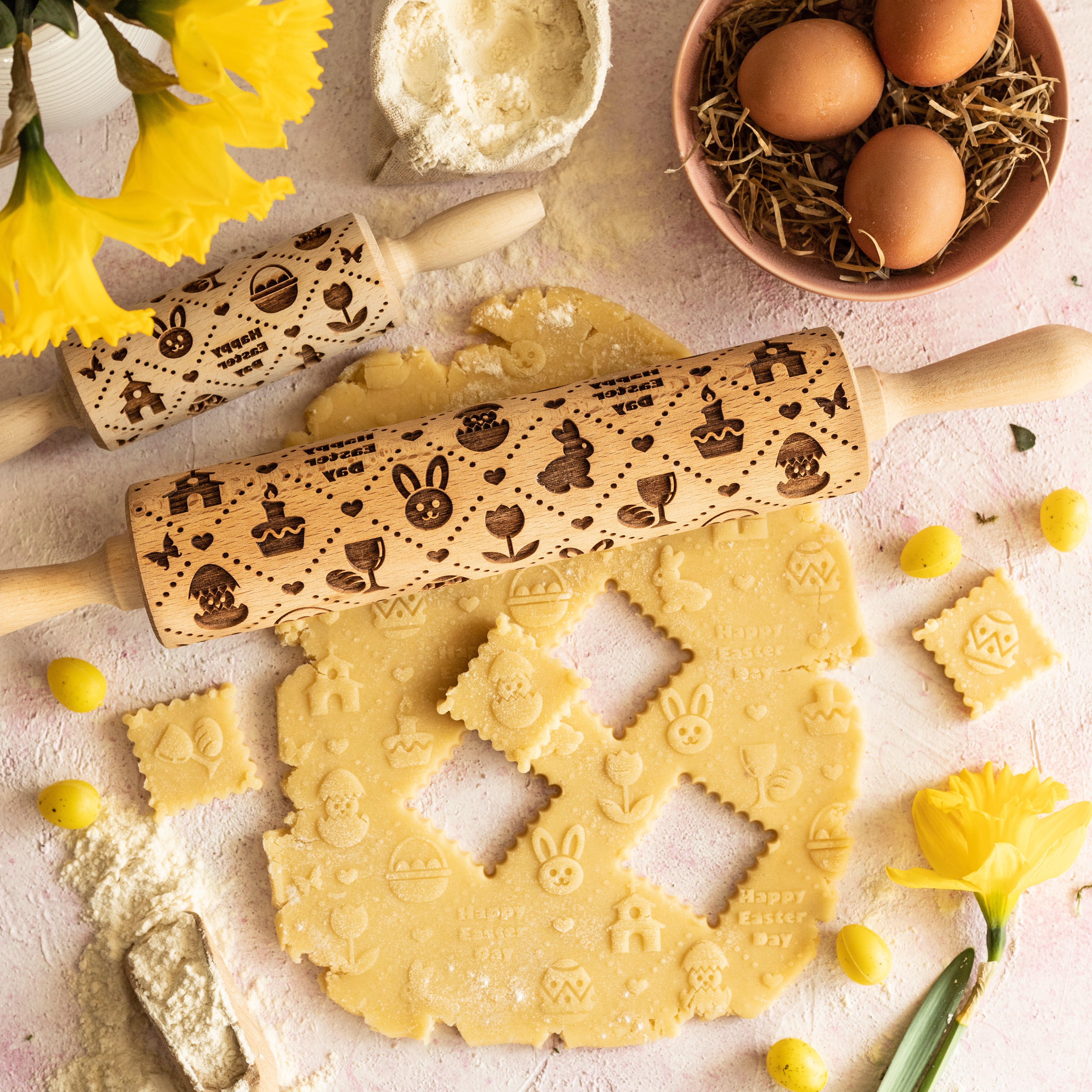 Easter Plaid Rolling Pin